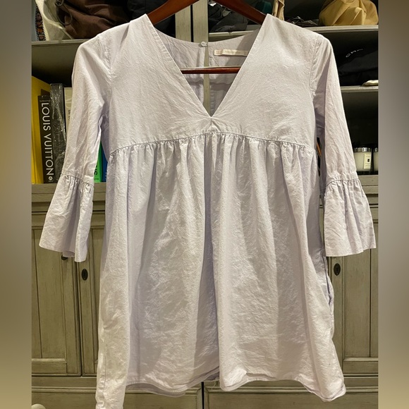 Zara Blue Romper with bell sleeves - Picture 1 of 7